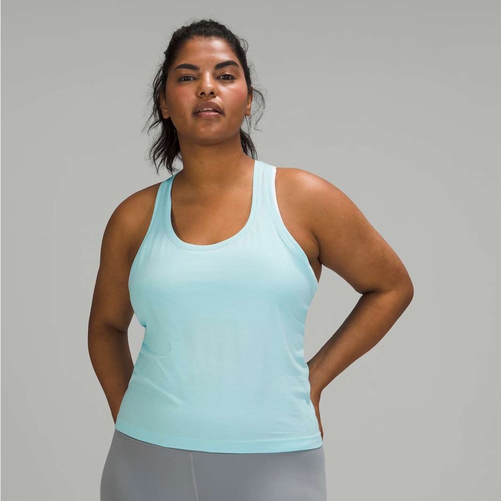 Lululemon swiftly tech racerback 2.0 *race length icing blue